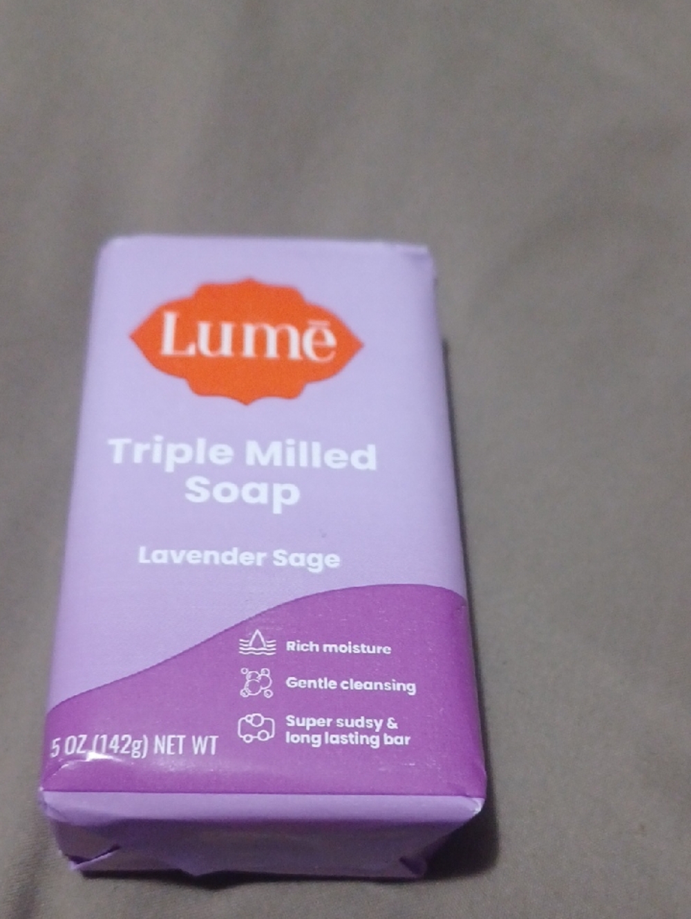 Lumē Triple Milled Soap - Lavender Sage Purple